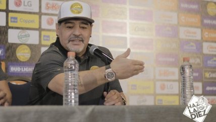   La presentación de Diego Maradona en Dorados de Sinaloa 