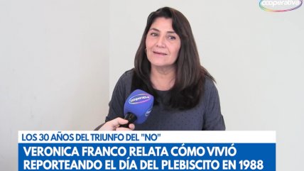   Verónica Franco recuerda cómo vivió el histórico día del plebiscito 