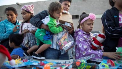   Así celebró Navidad la caravana migrante en México 