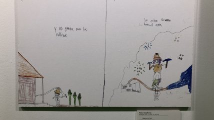  Dibujos de niños chilenos adornan la zona verde de la COP25 