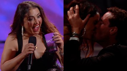   Lo logró: Pamela Leiva le robó un piquito a Gonzalo Valenzuela 