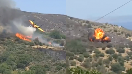   Avión se estrelló mientras extinguía un incendio en la isla griega de Eubea 