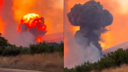   Un depósito de municiones y armas fue alcanzado por el fuego en Grecia 