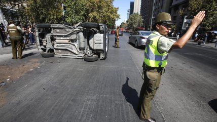  Choque en la Alameda obligó a cortar el tránsito  