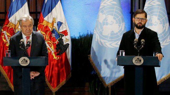  Ante Guterres, Boric llamó a 