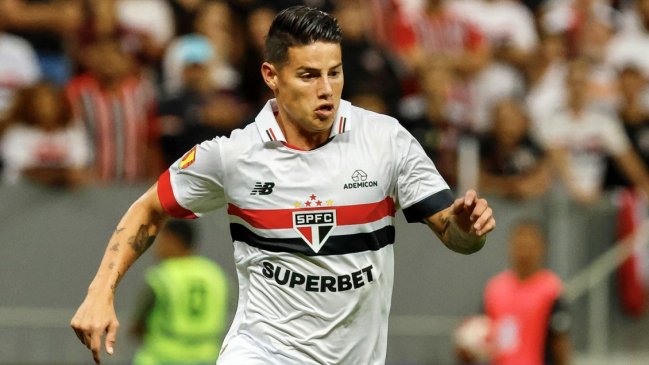   Zubeldía marginó a James Rodríguez de visita de Sao Paulo a Cobresal 