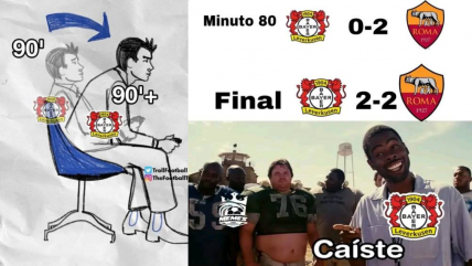   Los memes tras el empate que marcó histórico invicto de Bayer Leverkusen 