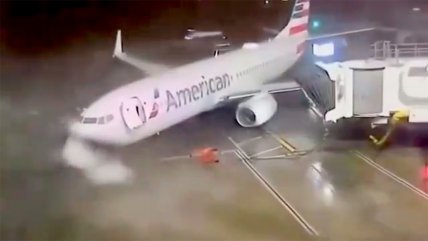   Fuertes ráfagas de viento arrastran avión en aeropuerto de Texas 