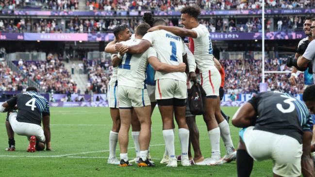   El local Francia cosechó su primer oro en París 2024 a costa de Fiji en el rugby 