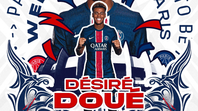   PSG anunció el fichaje del joven internacional francés Desiré Doué 