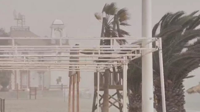   Tormenta de arena y ráfagas de viento afectaron a Mejillones 