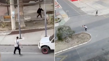   Sujeto es captado disparando a plena luz del día en Antofagasta 