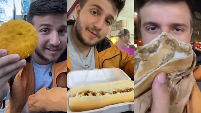   Youtuber sobrevivió con $5.000 en Santiago: Desayunó, almorzó y cenó 