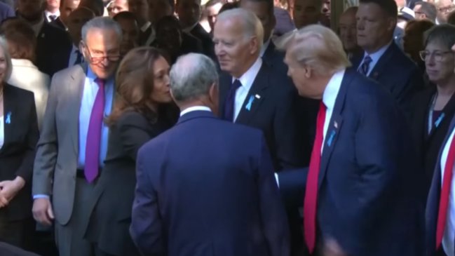  Harris y Trump se reencontraron post debate en homenaje a víctimas 11-S  