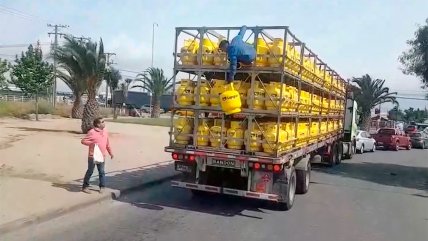   Captan descarado robo de cilindros de gas en Rancagua 