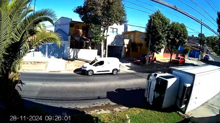   Camión iba a gran velocidad: Cámara captó fatal accidente en Viña 