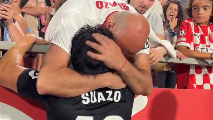   [VIDEO] La emoción de Gabriel Suazo y su padre tras el debut en La Liga española 