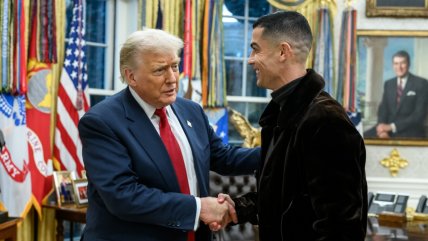   Donald Trump recibió a Cristiano Ronaldo y a Georgina en la Oficina Oval 
