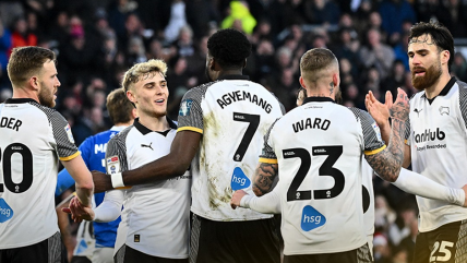   Brereton sumó titularidad en el empate de Derby County ante Portsmouth en la Championship 
