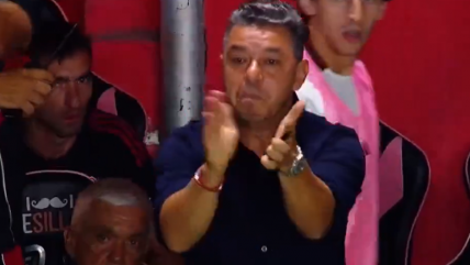   [VIDEO] Marcelo Gallardo fue expulsado por aplaudir de forma irónica al árbitro 