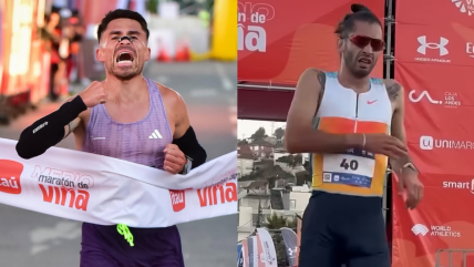   Matías Silva y Carlos Díaz celebraron en el Medio Maratón de Viña del Mar 
