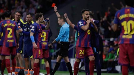   [VIDEO] FC Barcelona sufrió la expulsión de Eric García ante Atlético de Madrid 