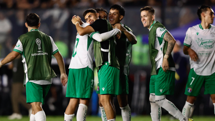   El tremendo festejo de Audax Italiano como visita ante Vasco por la Sudamericana 