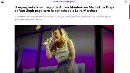   Siguen las críticas a La Oreja de Van Gogh: 