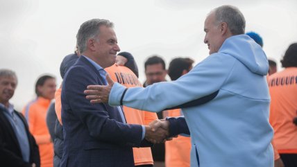  El apretón de mano de Bielsa con el presidente de Uruguay en la antesala del Mundial 2026 