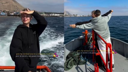   [VIDEO] Hasta con pose del Titanic: Alexandra Litvinova disfrutó un romántico paseo con Alexis 