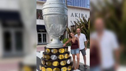   Sergio Jadue sorprendió con imagen junto a una enorme Copa América en pleno Mundial 