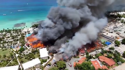  Las imágenes del incendio en lujoso hotel de República Dominicana 