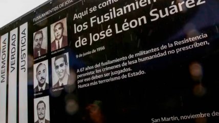   Argentina declaró crimen de lesa humanidad el fusilamiento de cinco peronistas hace 70 años 