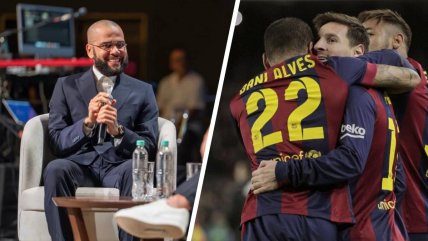   Dani Alves en su faceta de predicador: 